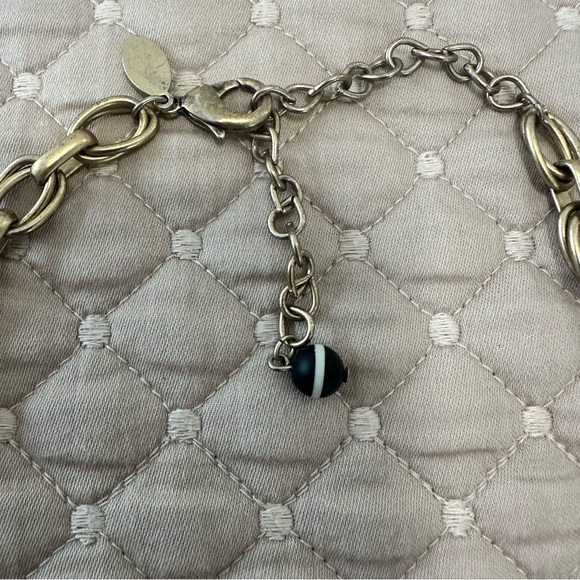 Three Strand large multiple beads gold adjustable necklace - Picture 5 of 5